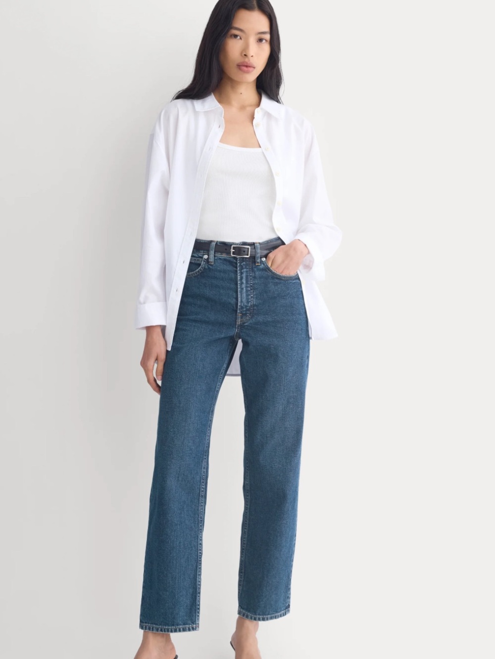 Everlane Way-High Jean Size 27R Organic Cotton High Rise Straight Leg